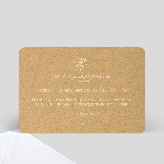 Demande de témoin Fleurs de Printemps Verso