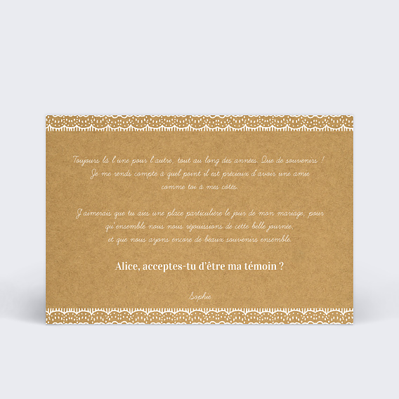 Demande de témoin Fleurs des Champs Verso