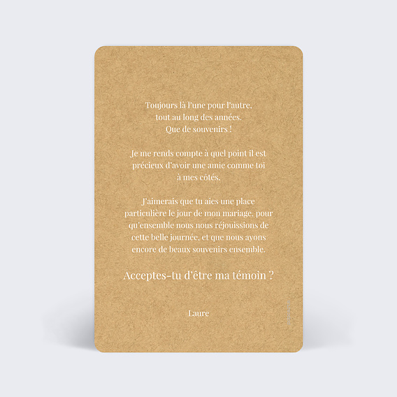 Demande de témoin Lauriers Photo Verso