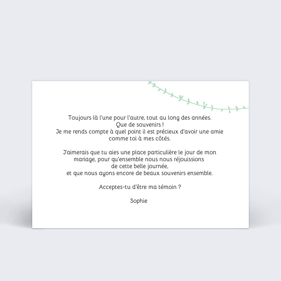 Demande de témoin Promenade Champêtre Verso