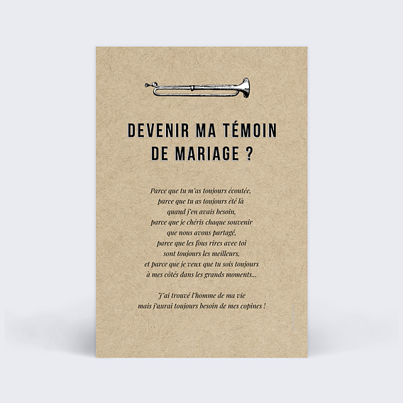 Demande de témoin Vintage Ludique (Femme) Verso