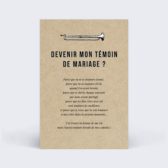 Demande de témoin Vintage Ludique (Homme) Verso