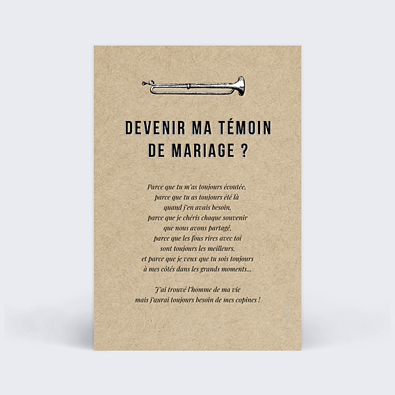 Demande de Témoin Vintage Ludique (Femme)