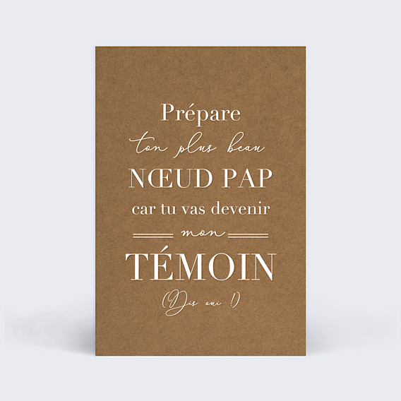 Demande de Témoin Bohème Homme