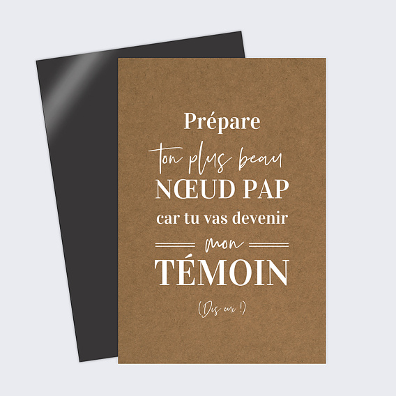 Demande de témoin Bohème Homme