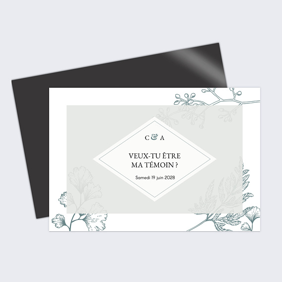 Demande de témoin Botanic Wedding