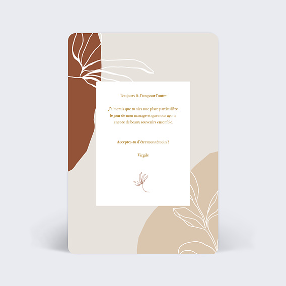 Demande de témoin Boho (Homme) Verso