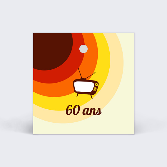 Étiquette anniversaire Années 70