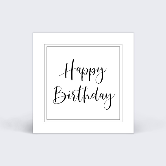 Etiquettes Anniversaire Cadre Filet Noir