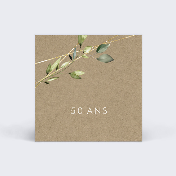 Étiquette anniversaire Eucalyptus Élégant