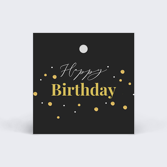 Étiquette anniversaire Gold Christmas