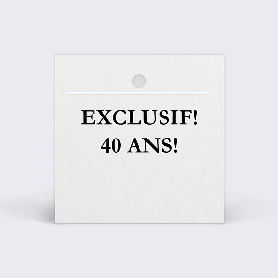 Étiquette anniversaire Rétrospective