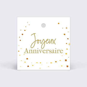 Etiquette D Anniversaire Personnalisable Popcarte