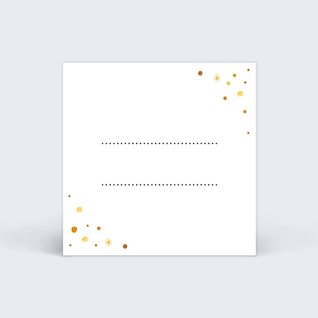 Etiquette Anniversaire Pois Ocre Verso