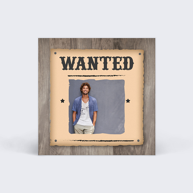 Etiquette Anniversaire Wanted Verso
