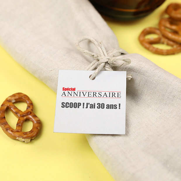 Etiquette anniversaire journal