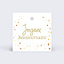 Étiquette anniversaire Pois Ocre