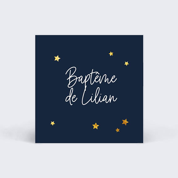 Étiquette Baptême Étoiles Marines