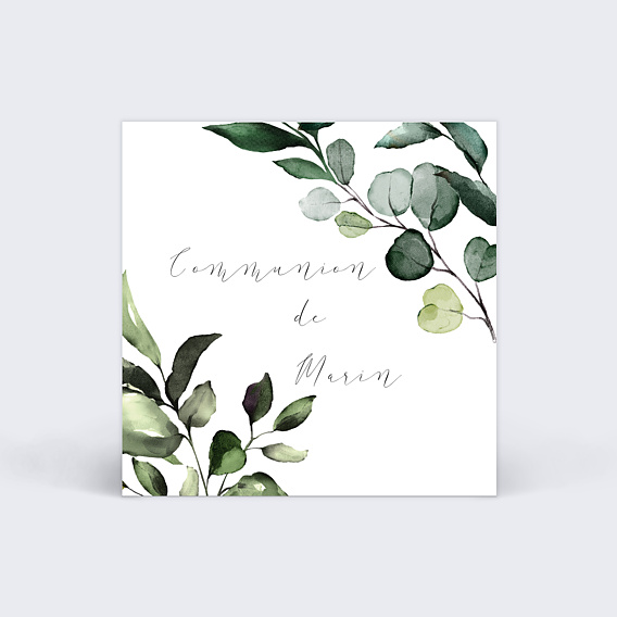 Etiquette Baptême Herbarium
