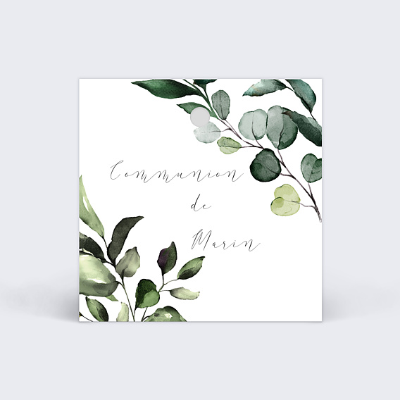 Etiquette baptême Herbarium