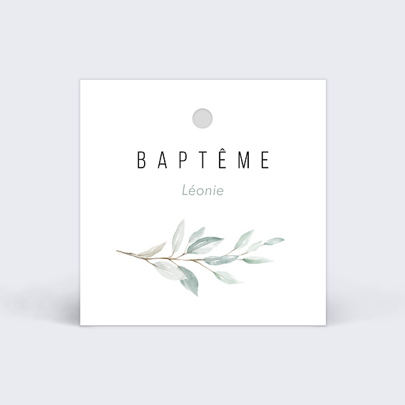Etiquette baptême Petite Croix