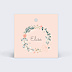 Etiquette Baptême Couronne de Fleurs