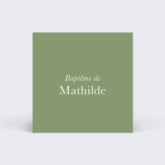 Etiquette baptême Petite Robe Blanche Verso