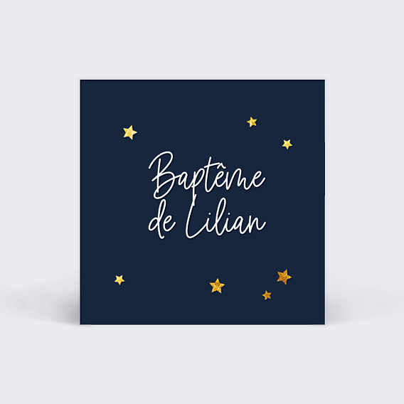 Etiquette baptême Étoiles Marines