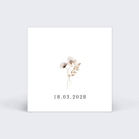 Etiquette baptême Couronne de Fleurs Sauvages Verso