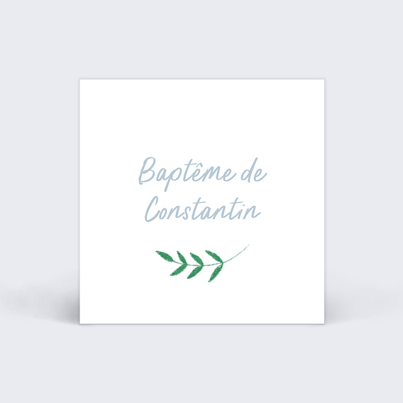 Etiquette baptême Petite Colombe Verso