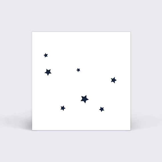 Etiquette baptême Étoiles Marines Verso