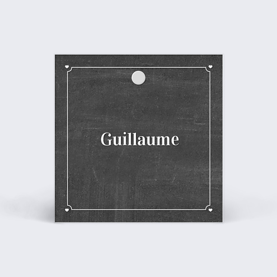 Etiquette Baptême Ardoise
