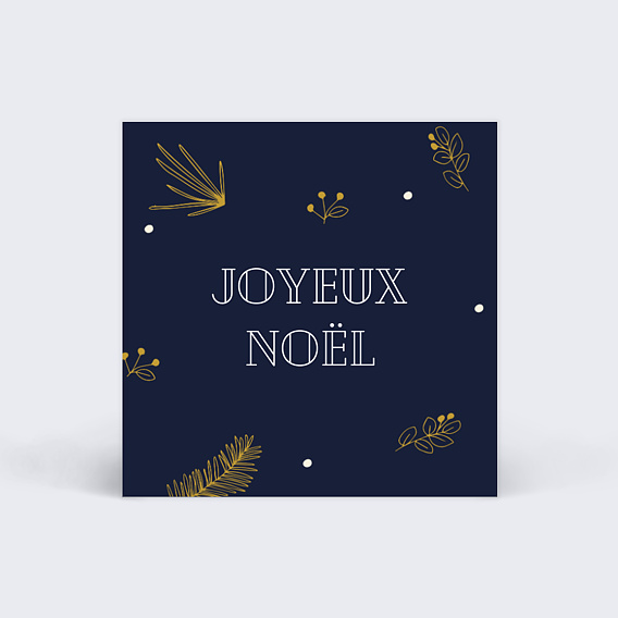 Étiquette de Noël Champêtre Recto