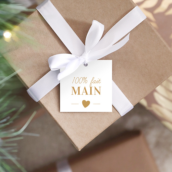 Étiquette de Noël Jeu typographique