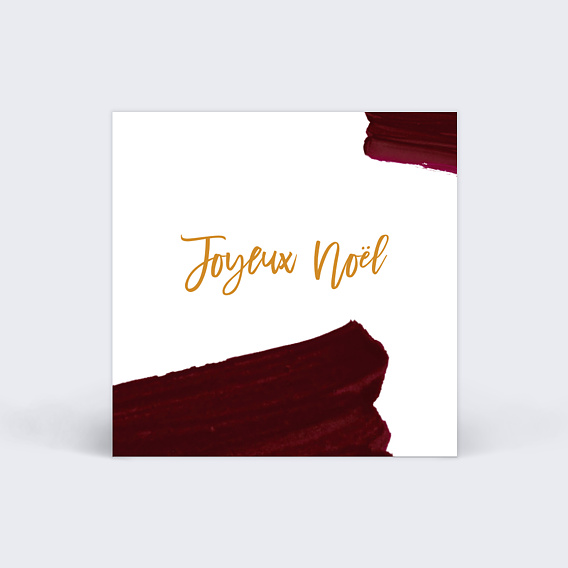 Etiquette de Noël Joli Pinceau Rouge Recto