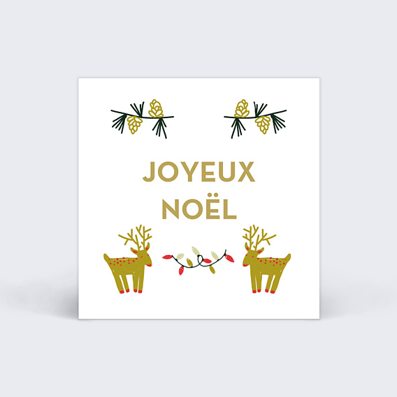 Etiquette de Noël Rennes de noël