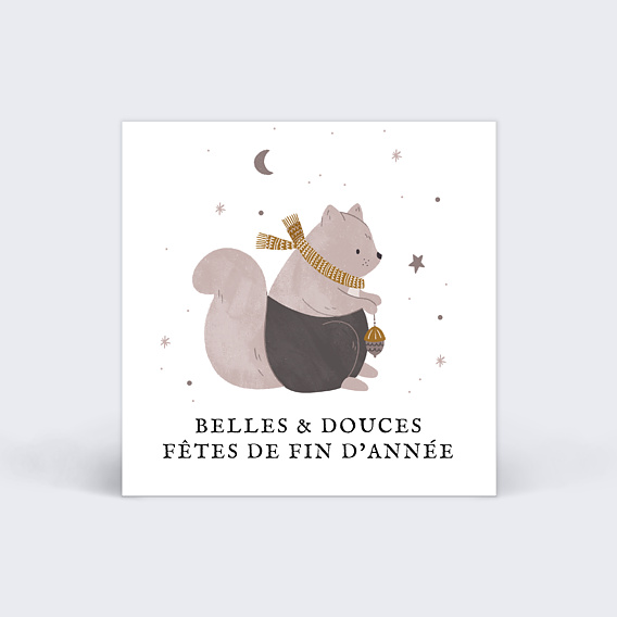 Etiquette de Noël Roi des Forêts