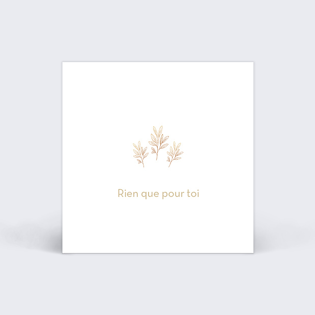Étiquette de Noël Fleurs Ocre Verso