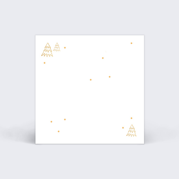 Etiquette de Noël Sapin Ocre Verso