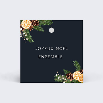 Etiquettes cadeau ovales dorées Joyeux Noël