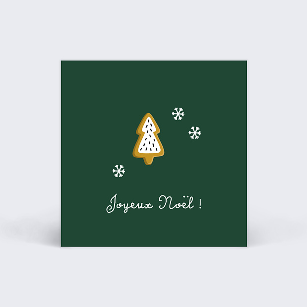 Etiquette de Noël Pain d'épices Recto