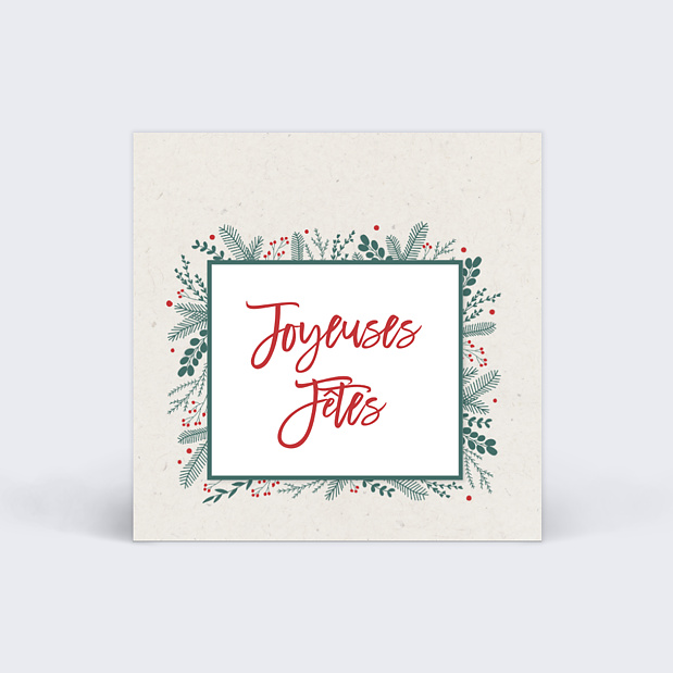 Étiquette de Noël Festif Recto