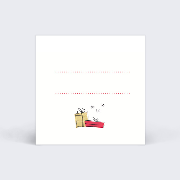 Etiquette de Noël Papanono Verso