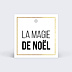 Étiquette de Noël Cadre or typo noir