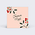 Étiquette de Noël Fleurs Recto