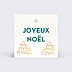 Étiquette de Noël Sapin Ocre