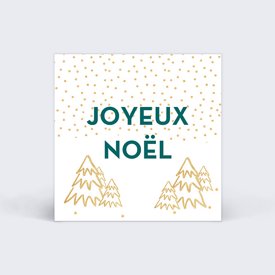 Etiquette de Noël Sapin Ocre