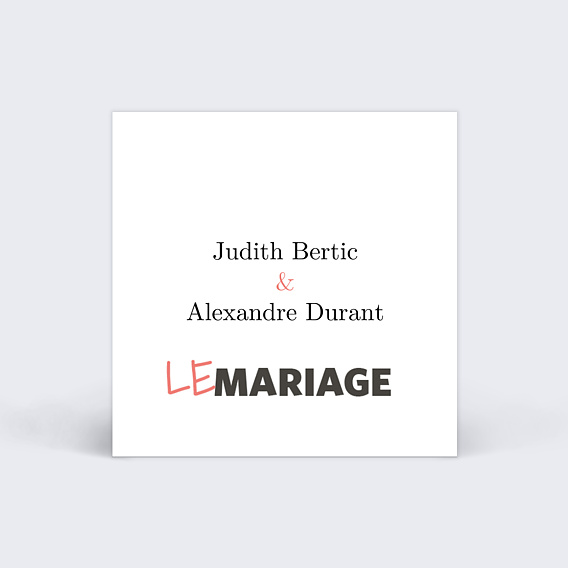 Étiquette mariage Affiche de Film Recto