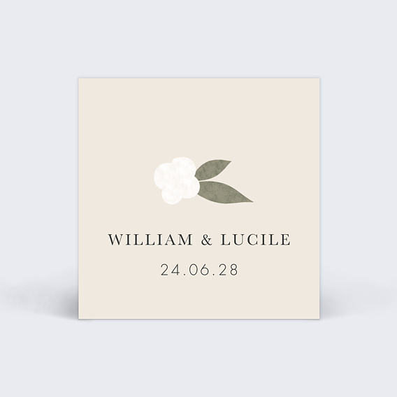 Étiquette mariage Céramique Recto