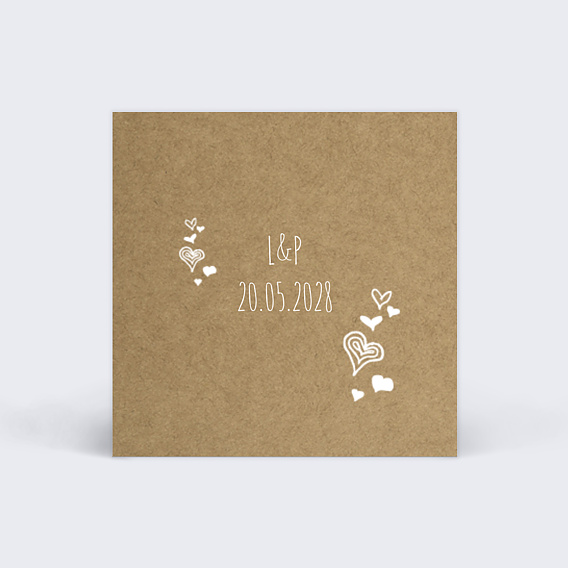 Étiquette mariage Corde à Linge Recto